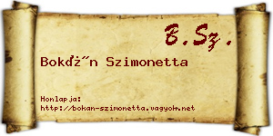 Bokán Szimonetta névjegykártya